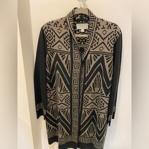 Guillaume Collarless Geometric Cardigan